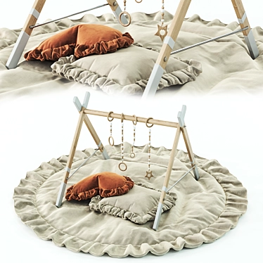 Interactive Baby Play Gym Mat 3D model image 1 