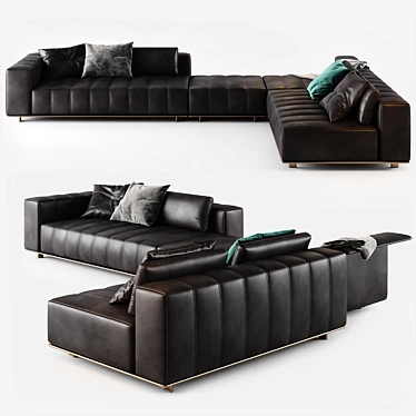 Elegant Freeman Seating System Sofa 3D model image 1 