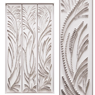 Geometric Metal Wall Art Piece 3D model image 1 