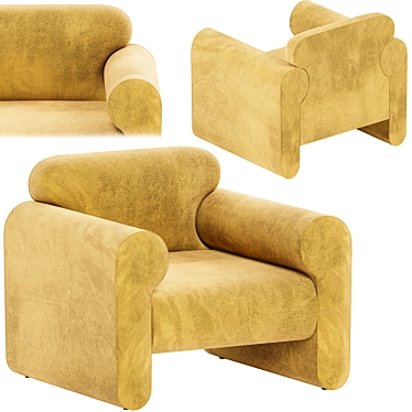 Title: Gala Reverse Roll Armchair 3D model image 1 