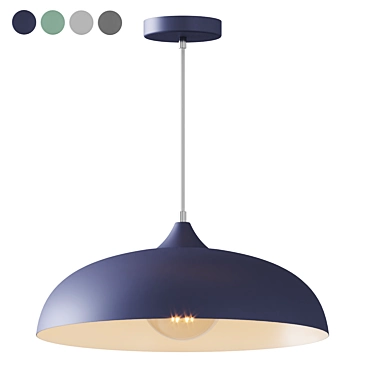 Kaelan Pendant Light Graphite 45cm 3D model image 1 