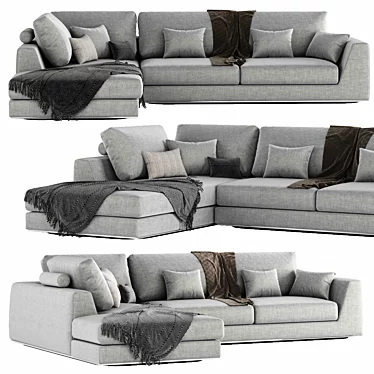 Sleek Ralph Modern Sofa 3D model image 1 