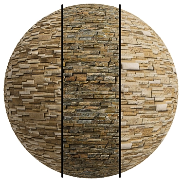 Stone Facade Coverings Texture Set 3D model image 1 