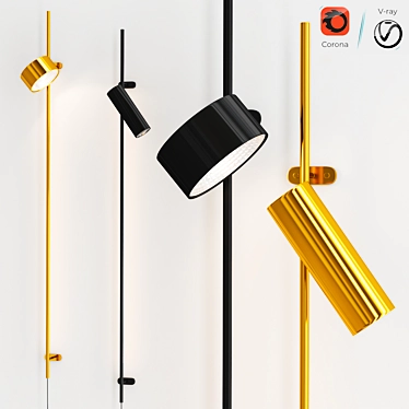 City Wall Lamp Collection: Modern Minimalist 3D model image 1 