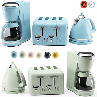 Delonghi Kitchen Appliance Bundle 3D model image 1 