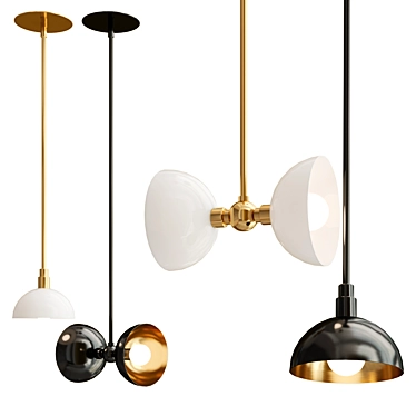 Modern Trapeze Pendant Lights 3D model image 1 