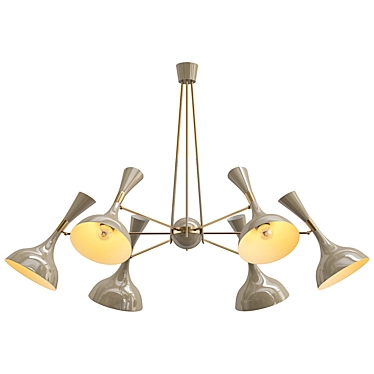 Modern Helsinki Suspension Lamp MIDI 3D model image 1 