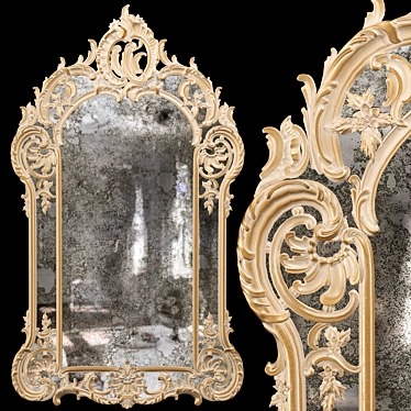 Regal George III-Inspired Mirror 3D model image 1 