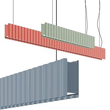 Luxury LED Aluminum Pendant Light 3D model image 1 