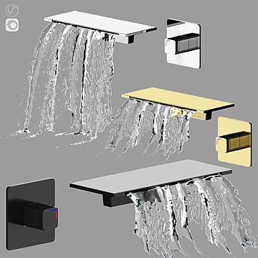 Modern Wall-Mount Faucet 3D model image 1 