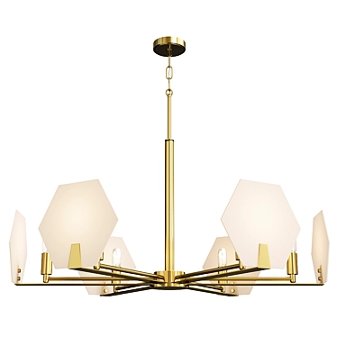 Elegant Rae 6-Light Chandelier 3D model image 1 