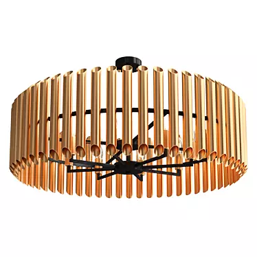 Black Champagne Ceiling Chandelier 3D model image 1 