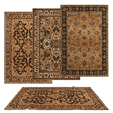 Rug Set with Various Textures 3D model image 1 