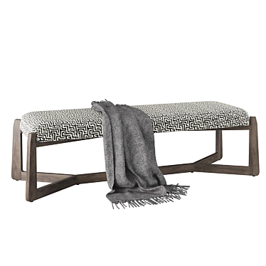 Contemporary Amna Bench: 63.5" Dimensions 3D model image 1 