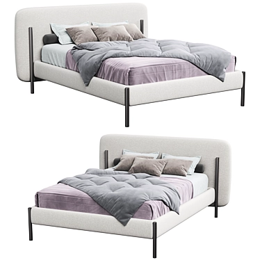 Minimalistic HIRO Bed Frame 3D model image 1 