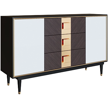 Modern Chapin Sideboard in Grey 3D model image 1 