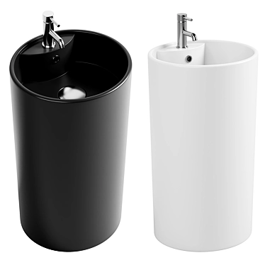 SantiLine SL-4003MB Matte Black Sink 3D model image 1 