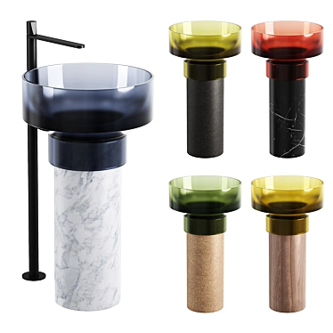 Multicolored Borghi Sinks Collection 3D model image 1 