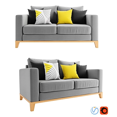 Beny 2 Seater Sofa 3D model image 1 