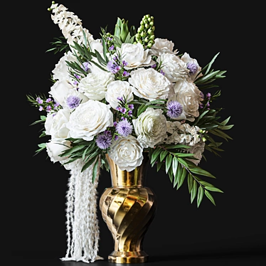 Elegant Floral Bouquet Decoration Set 3D model image 1 