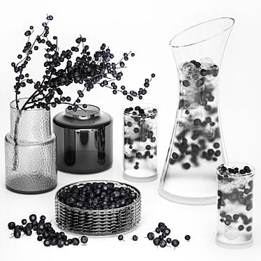 Berry Lemonade Pitcher with Blueberry and Blackthorn 3D model image 1 