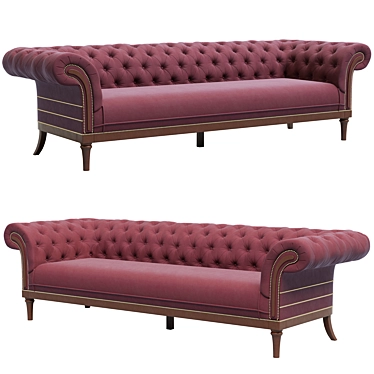 Luxury Chesterfield Victory Sofa MeshSmooth 3D model image 1 