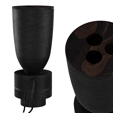 Handcrafted Leather Vase Arno Declercq 3D model image 1 