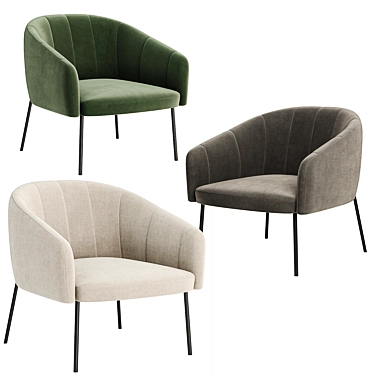 Modern Armchair with Sleek Design 3D model image 1 