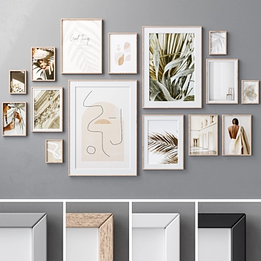 Modern Wall Art Set 3D 3D model image 1 