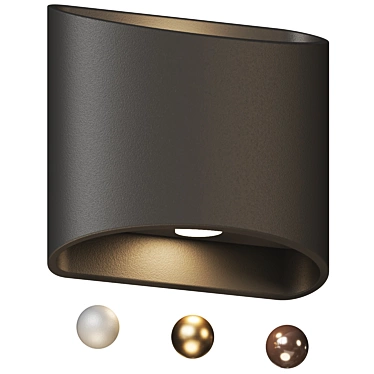 Sculptural LED Wall Sconce 3D model image 1 