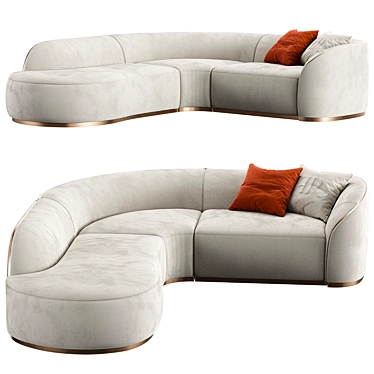 Designer Pierre Sectional Sofa 3D model image 1 