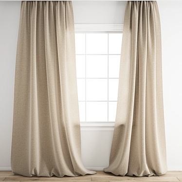 Polygonal Curtain Model Bundle 3D model image 1 