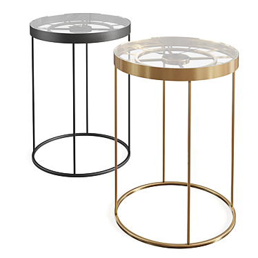 Roma Glass Side Table 42cm 3D model image 1 