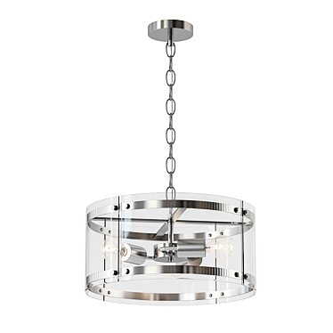 Sleek Modern Design Pendant Light 3D model image 1 