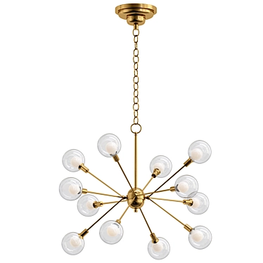 Elegant Estella Gold Chandelier Model 3D model image 1 