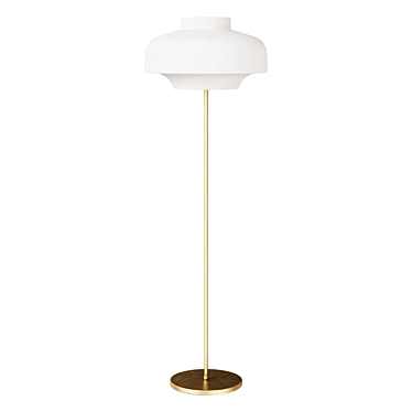 Modern Glass Floor Lamp 150cm 3D model image 1 