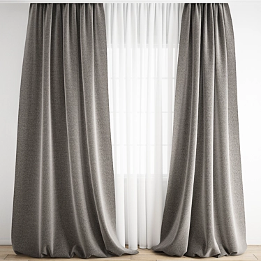 Polygonal Curtain Model Bundle 3D model image 1 