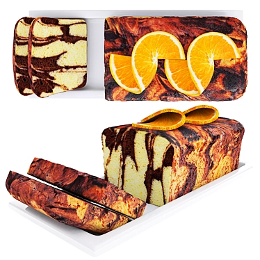 Marble Cake 3D Model Kit 3D model image 1 