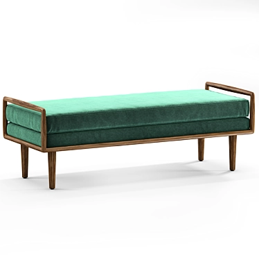 Ansa Mid-Century Balsam Bench 3D model image 1 