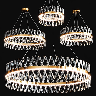 Elegant Crystal Chandelier Carola B 3D model image 1 