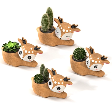 Elegant Gazelle Vase - 328K 3D model image 1 