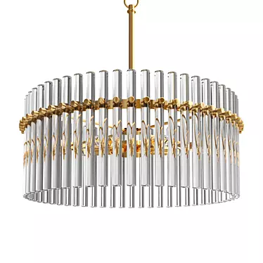 Casandra 5-Light Crystal Chandelier 3D model image 1 