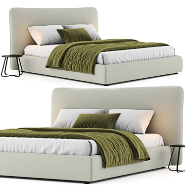 Contemporary Caccaro TOFFEE Bed 3D model image 1 