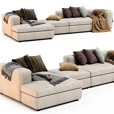 Modern Urban Chaise Longue Sofa 3D model image 1 