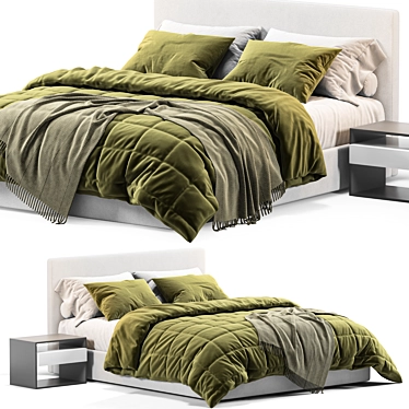 Luxury Lema Camille Bed Model 3D model image 1 