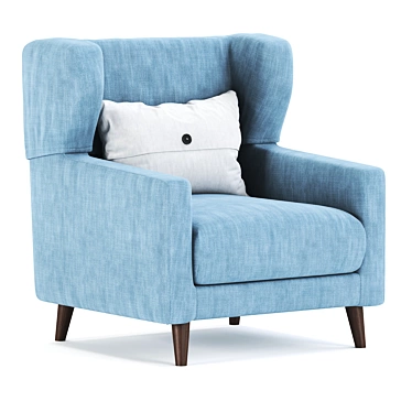 Stylish Contemporary MILTON Armchair 3D model image 1 