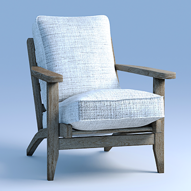 Veranda Wooden Chair with Cushion 3D model image 1 