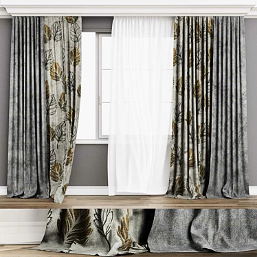 Glam Arc Curtain Set 3D model image 1 