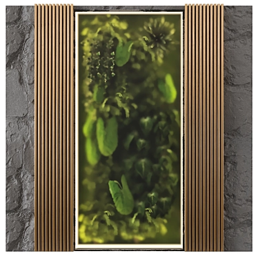 Glass-Encased Vertical Garden Set 3D model image 1 