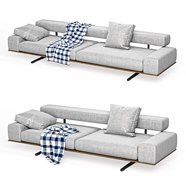 Flexform Wing 2-Seater Sofa 3D model image 1 